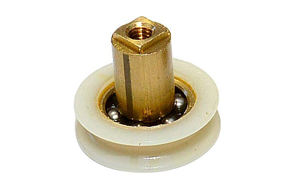 RODAMIENTO MAMPARA TUBO 22 MM BLANCO 12UDS