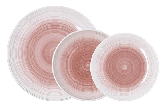 VAJILLA CERAMICA 18 PZAS VELVET ROSE QD