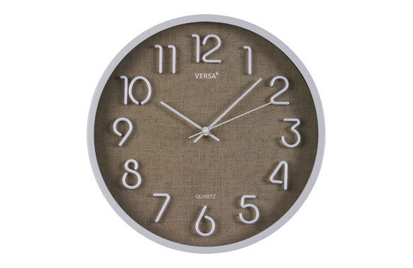 RELOJ DE PARED REDONDO 30CM TEXTIL