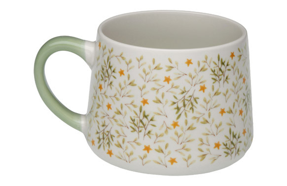 MUG CERAMICA FLORES 0,39L 9X9X8CM