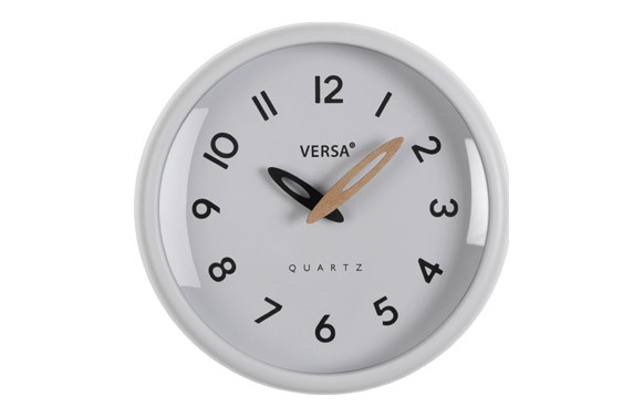 RELOJ DE PARED REDONDO MARCO BLANCO 6X24,4X24,4CM