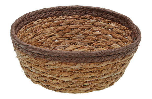 CESTA YUTE MARRON 18X18X7CM