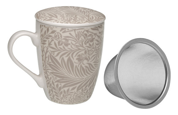 TAZA INFUSION GRIS CON TAPA 0,35L 8,5X8,5X10,2CM