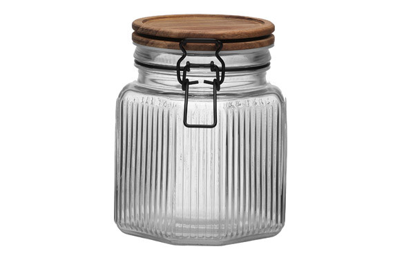BOTE CRISTAL TAPA ACACIA 1L