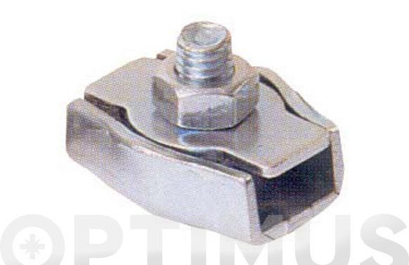 SUJETACABLE PLANO DOBLE CINCADO Ø3-40 MM 100UDS