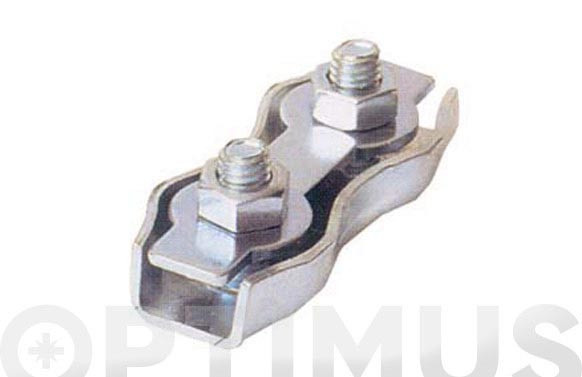 SUJETACABLE PLANO DOBLE CINCADO Ø5-52 MM 50UDS