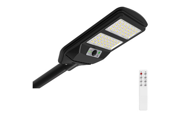 FAROLA SOLAR INDUSTRIAL NEGRO SENSOR PIR 8W 700LM 6500K IP54