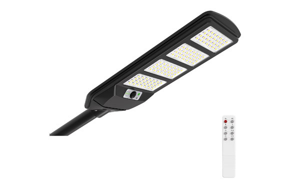 FAROLA SOLAR INDUSTRIAL NEGRO SENSOR PIR 15W 2000LM 6500K IP54