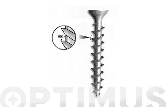 TIRAFONDO CABEZA PLANA POZI VBI 3,5 X 40 MM 500UDS