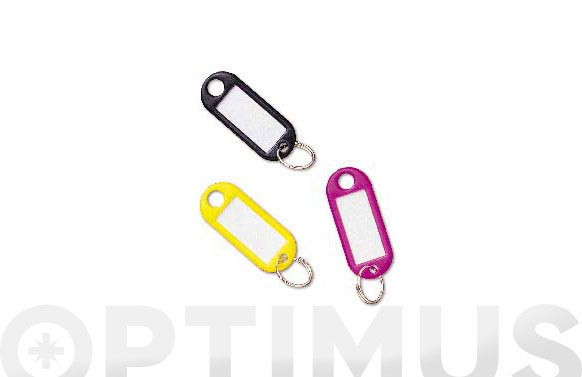 LLAVERO PORTAETIQUETA GRIS 100UDS