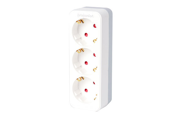 LADRON UNO A TRES SIN INTERRUPTOR BLANCO 16A 250V IP20