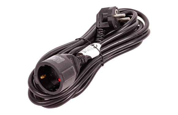 PROLONGADOR 3X1,5 NEGRO 16A 5MT IP20