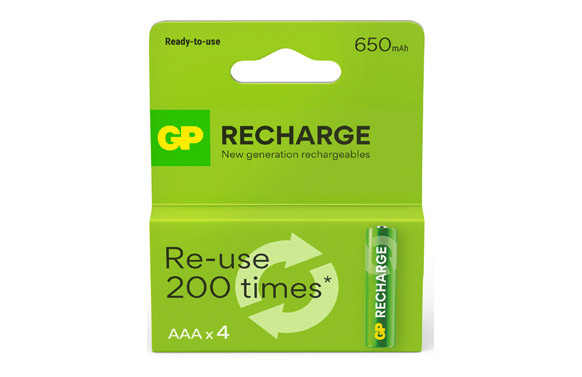 PILA RECARGABLE RECHARGE 4 UNID LR3 AAA 650 MAH