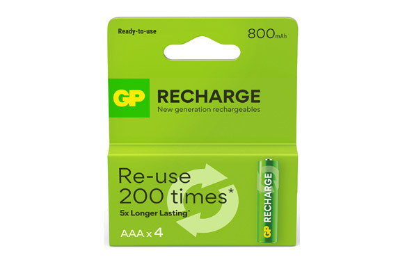 PILA RECARGABLE RECHARGE 4 UNID LR3 AAA 800 MAH