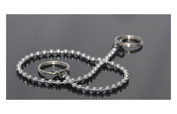 CADENA CON ANILLAS LATON CROMADO 25 UDS 3,2 MM X 25 CM COLOR PLATA