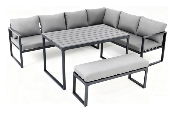 CONJUNTO RINCONERO ACERO CON MESA ALTA BOLONIA