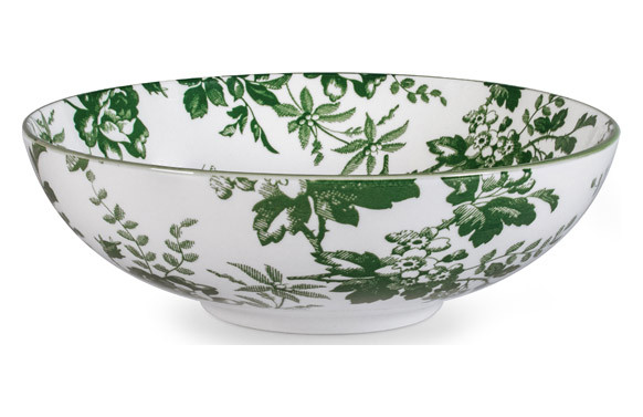 ENSALADERA PORCELANA DECORADA MARGARET 21CM VERDE