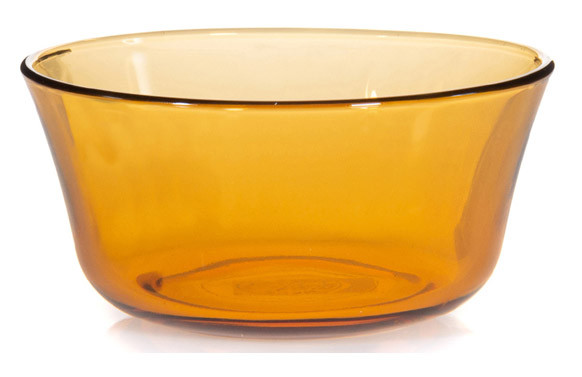 ENSALADERA VIDRIO AMBAR 6 UNIDADES 23CM