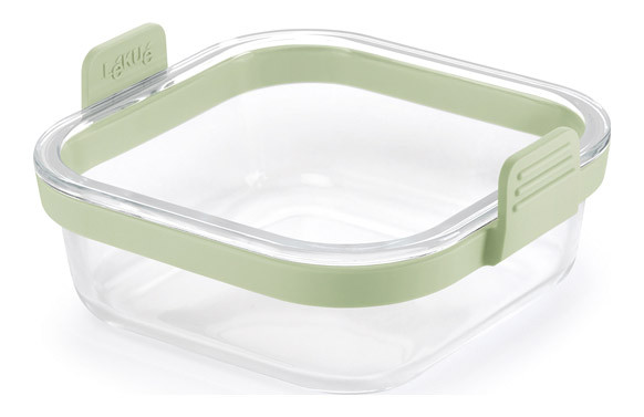 CESTA CUADRADA DE VIDRIO TRANSPARENTE 19X17,5X9,4CM