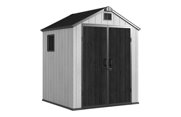 CASETA POLIPROPILENO APEX SHEID GRIS/BLANCA H224X176X166CM