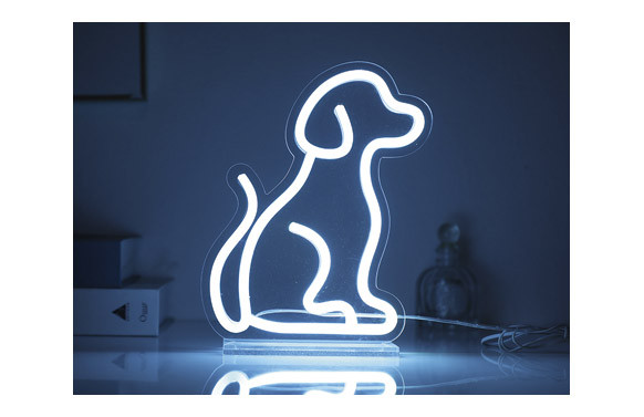 LETRERO LED PERRO 16X5X23CM