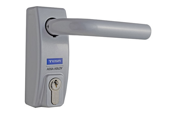 MANILLA VECTOR ANTIPANICO BOCALLAVE A 72MM Y CILINDRO TE-5 (JUEGO) GRIS