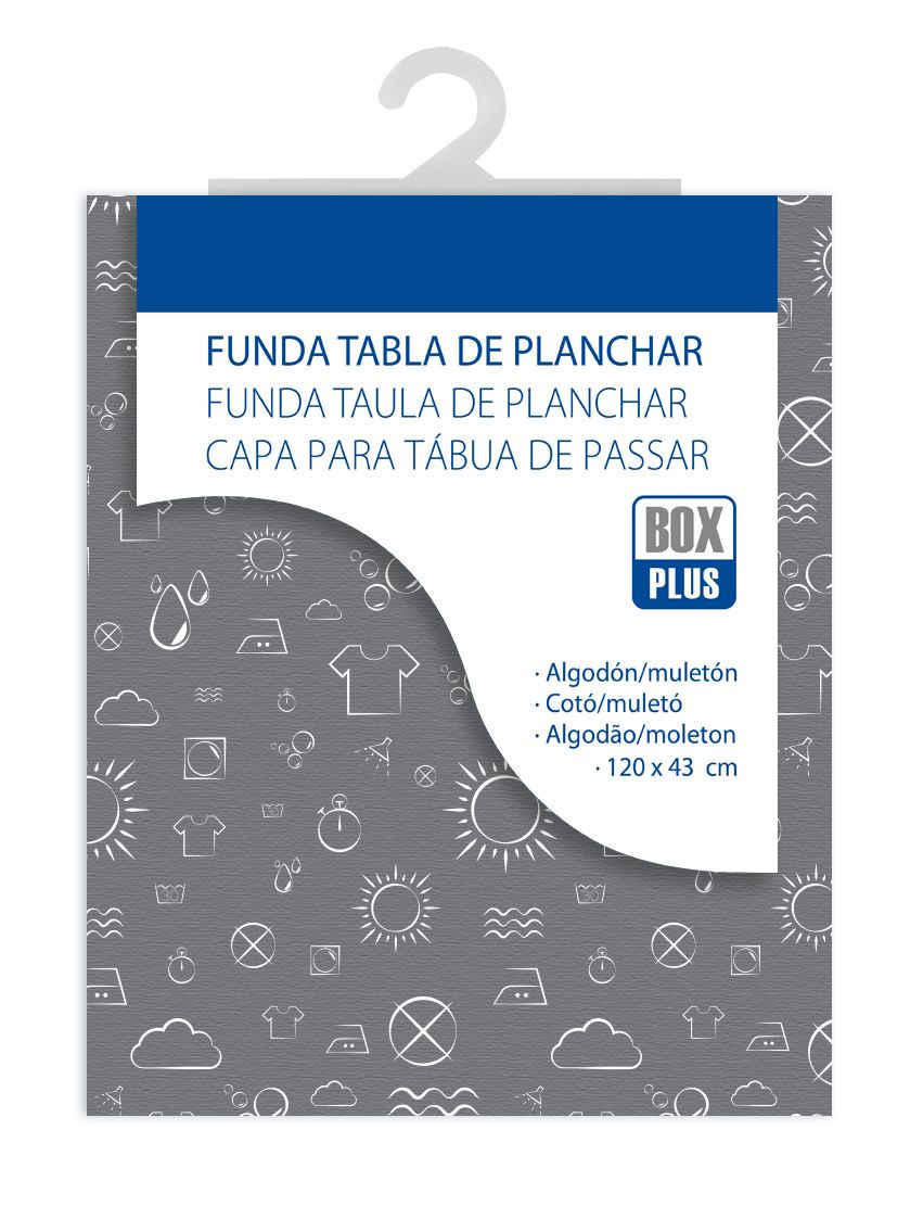 FUNDA TABLA PLANCHAR 120 X 43CM ALGODON MULETON