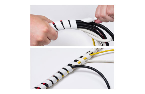 RECOGEDOR DE CABLES ESPIRAL D-LINE 2,5M Ø 10 A 40MM NEGRO