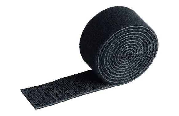 SUJETACABLES FIJACION TEXTIL BUCLE D-LINE 1,2M 20MM NEGRO