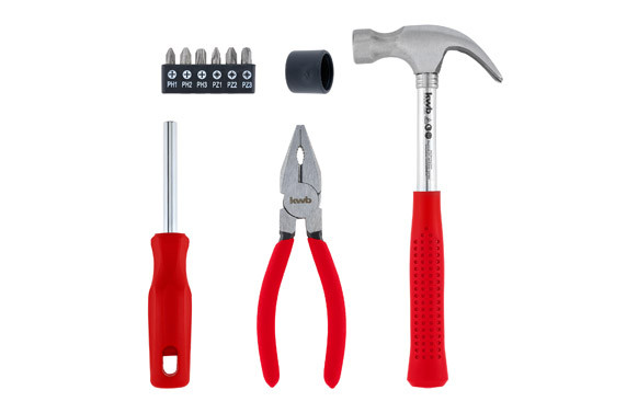 CAJA DE 10 HERRAMIENTAS MANUALES 