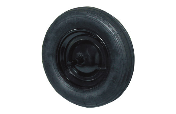 RUEDA CARRETILLA OBRA Ø35CM EJE 10CM NEGRA