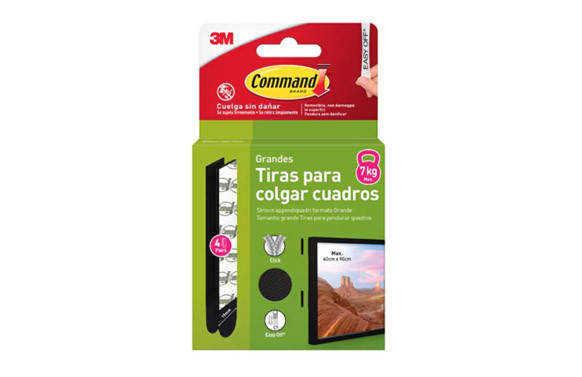 TIRAS ADHESIVAS PARA CUADROS GRANDE NEGRA