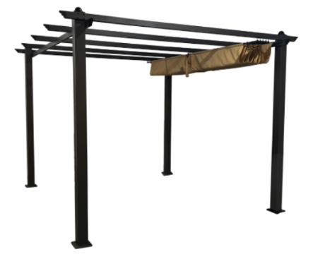 PERGOLA ALUMINIO TOLDO CORREDERO 3 X 4 M CRUDO