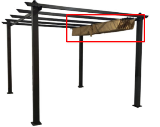 TOLDO RECAMBIO PARA PERGOLA CORREDERA 3X4 M CRUDO P/PERGOLA COD.23025737