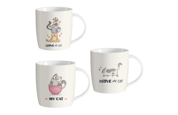 MUG GATOS CAJA REGALO 35 CL SURTIDO