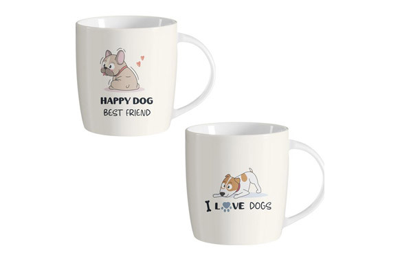 MUG PERRO CAJA REGALO 35 CL SURTIDO