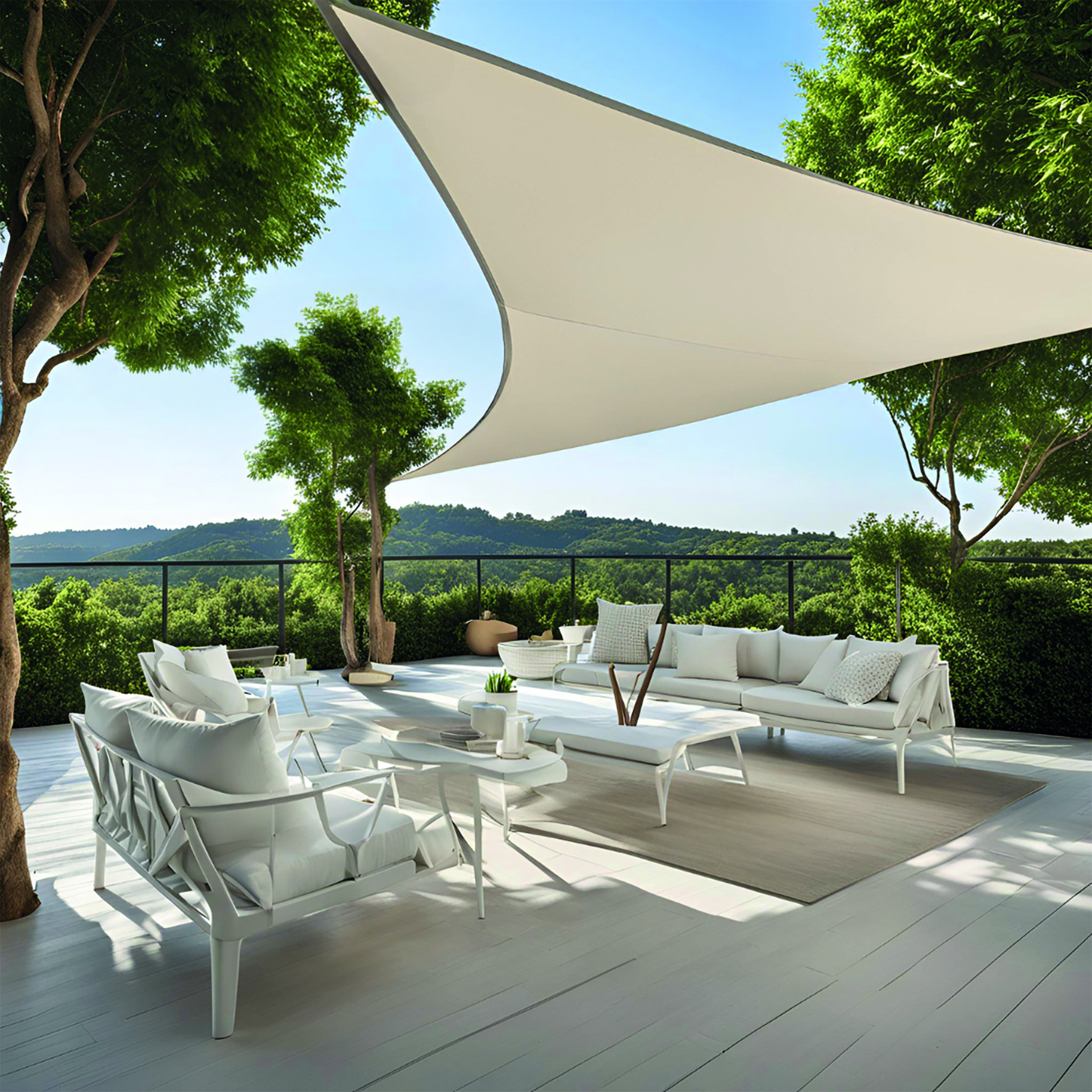 TOLDO VELA SOMBREO TRIANGULAR POLIETILENO 185GR 03X03X03M BLANCO ROTO