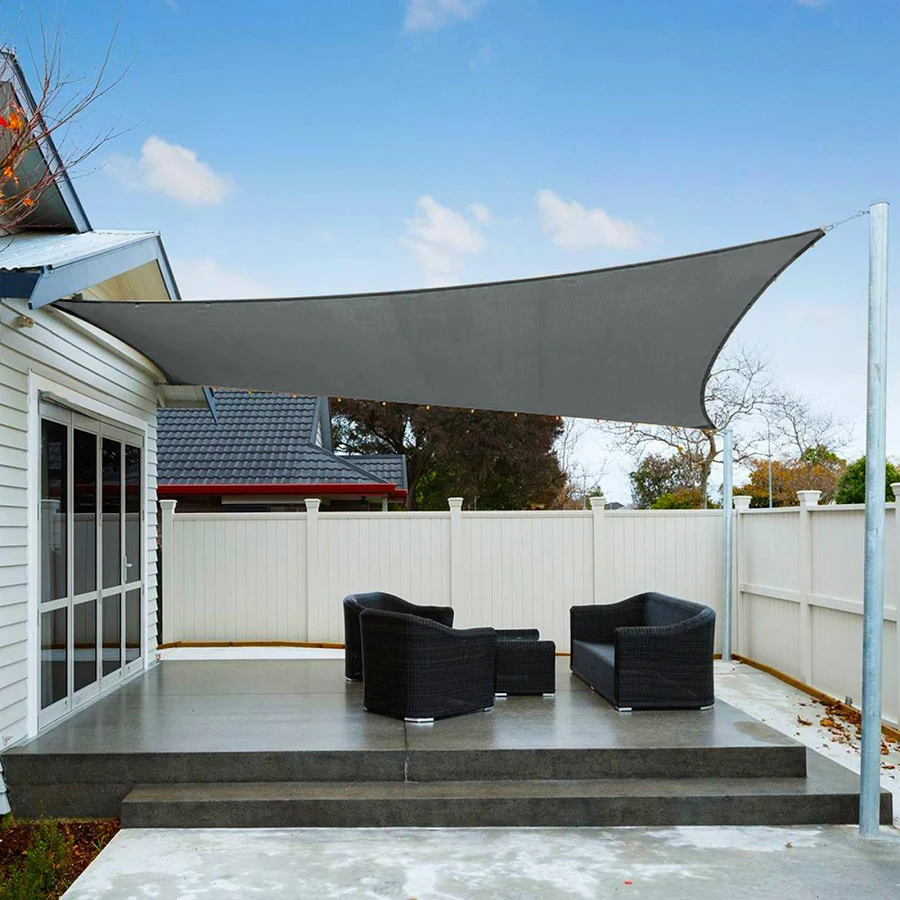 TOLDO VELA SOMBREO CUADRADO POLYESTER 160GR 03X03M ANTRACITA
