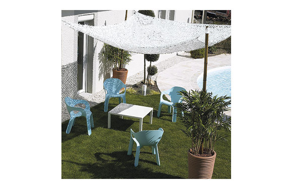 TOLDO VELA SOMBREO CUADRADO CAMUFLAJE 03X03M BLANCO ROTO