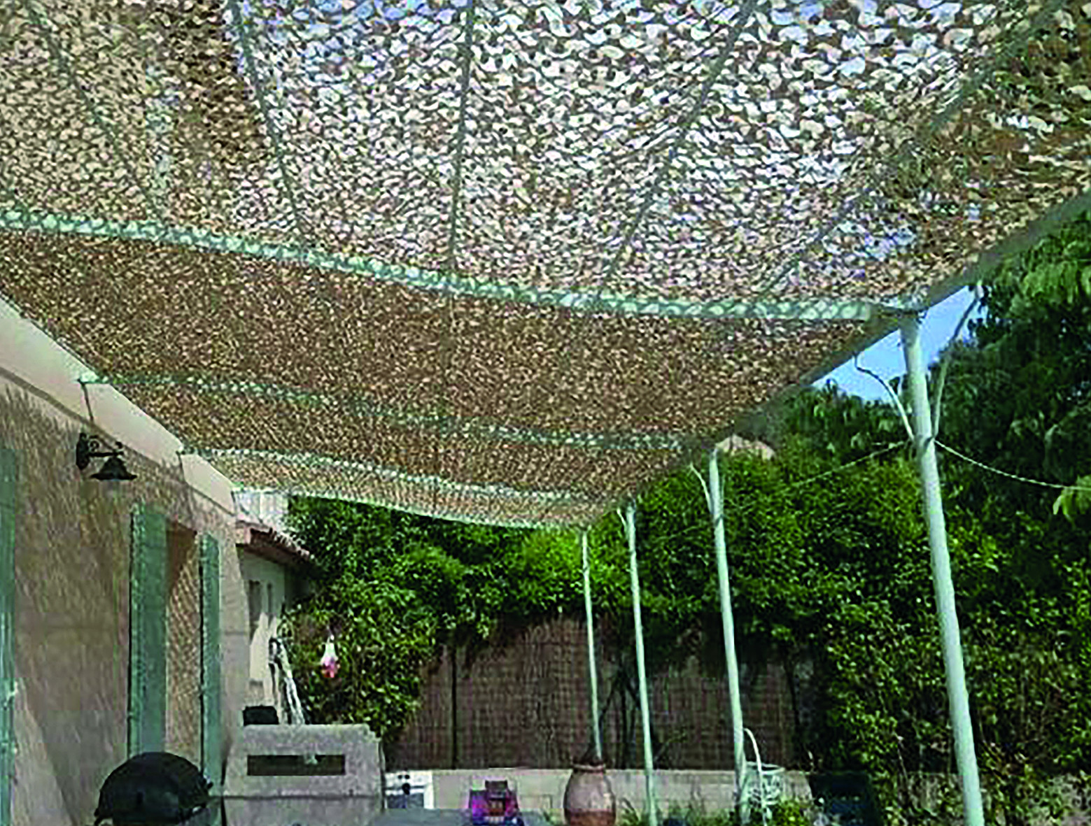 TOLDO VELA SOMBREO RECTANGULAR CAMUFLAJE 02X03M ARENA