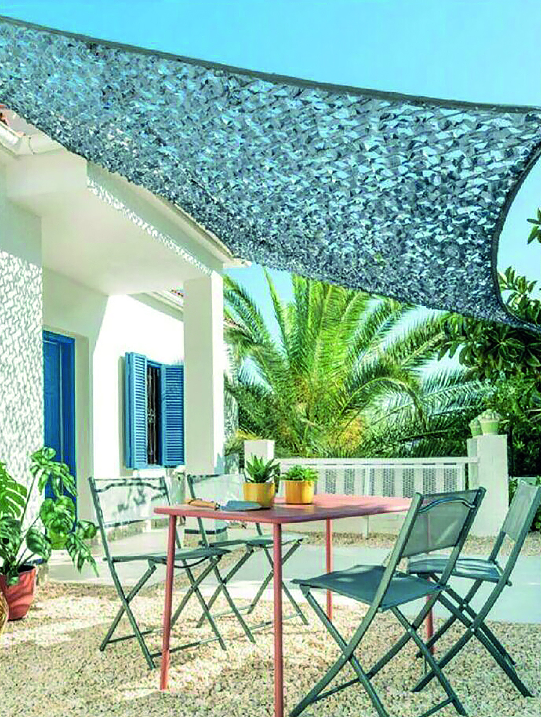 TOLDO VELA SOMBREO RECTANGULAR CAMUFLAJE 03X04M GRIS