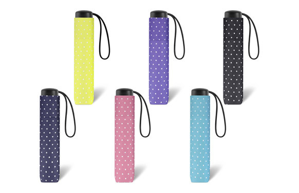 PARAGUAS MUJER PLEGABLE MANUAL TOPOS SURTIDO