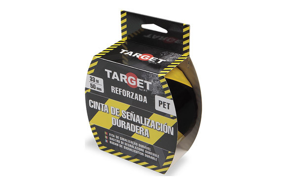 CINTA ADHESIVA SEÑALIZACIÓN 33MTX50MM AMARILLA/NEGRA