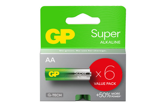 PILA ALCALINA SUPER LR6 AA 6 UNID