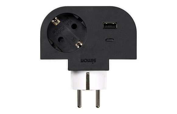 ADAPTADOR GIRATORIO 1 TOMA BLANCO 30W