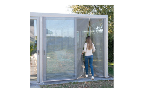 MOSQUITERA 2 PANELES CIERRE MAGNETICO CONTINUO 420X250 BLANCA