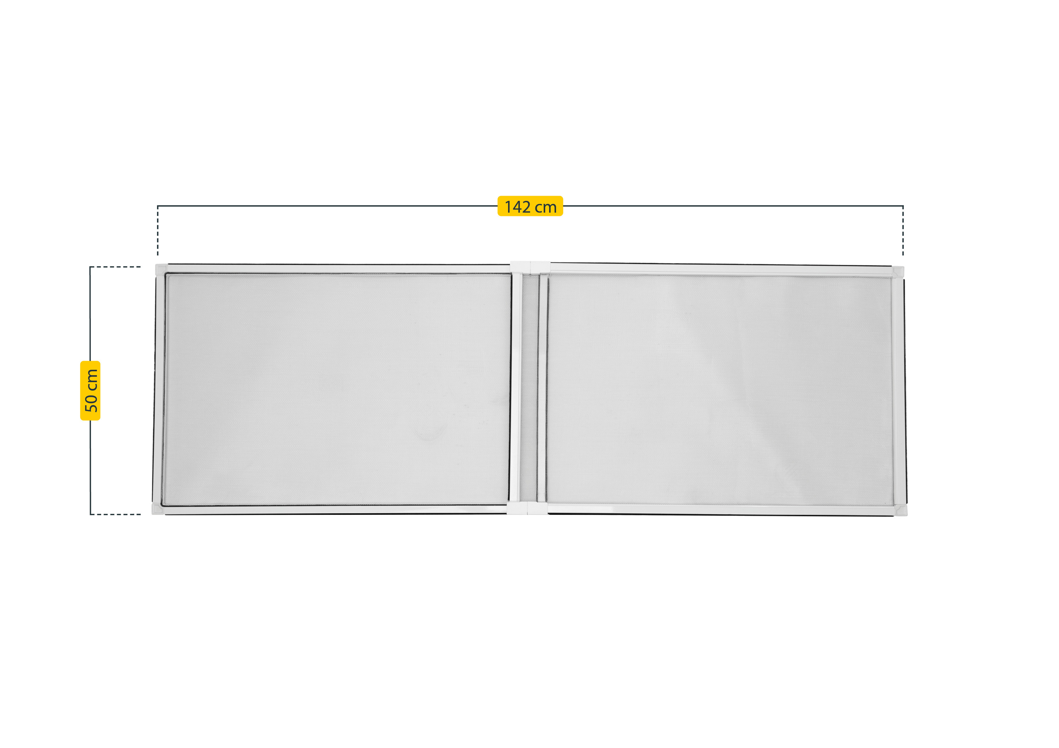MOSQUITERA VENTANA EXTENSIBLE MALLA ALUMINIO 50X75-142CM BLANCA