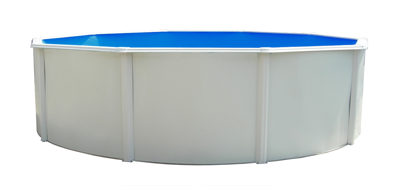 PISCINA ACERO REDONDA CON COLUMNAS Ø460X120CM