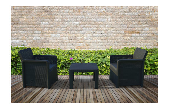 CONJUNTO RATAN RESINA NASSAU TETE A TETE ANTRACITA