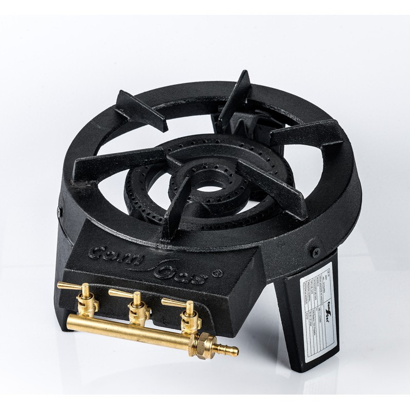 QUEMADOR HIERRO COLADO 3 GRIFOS 43X32X9CM